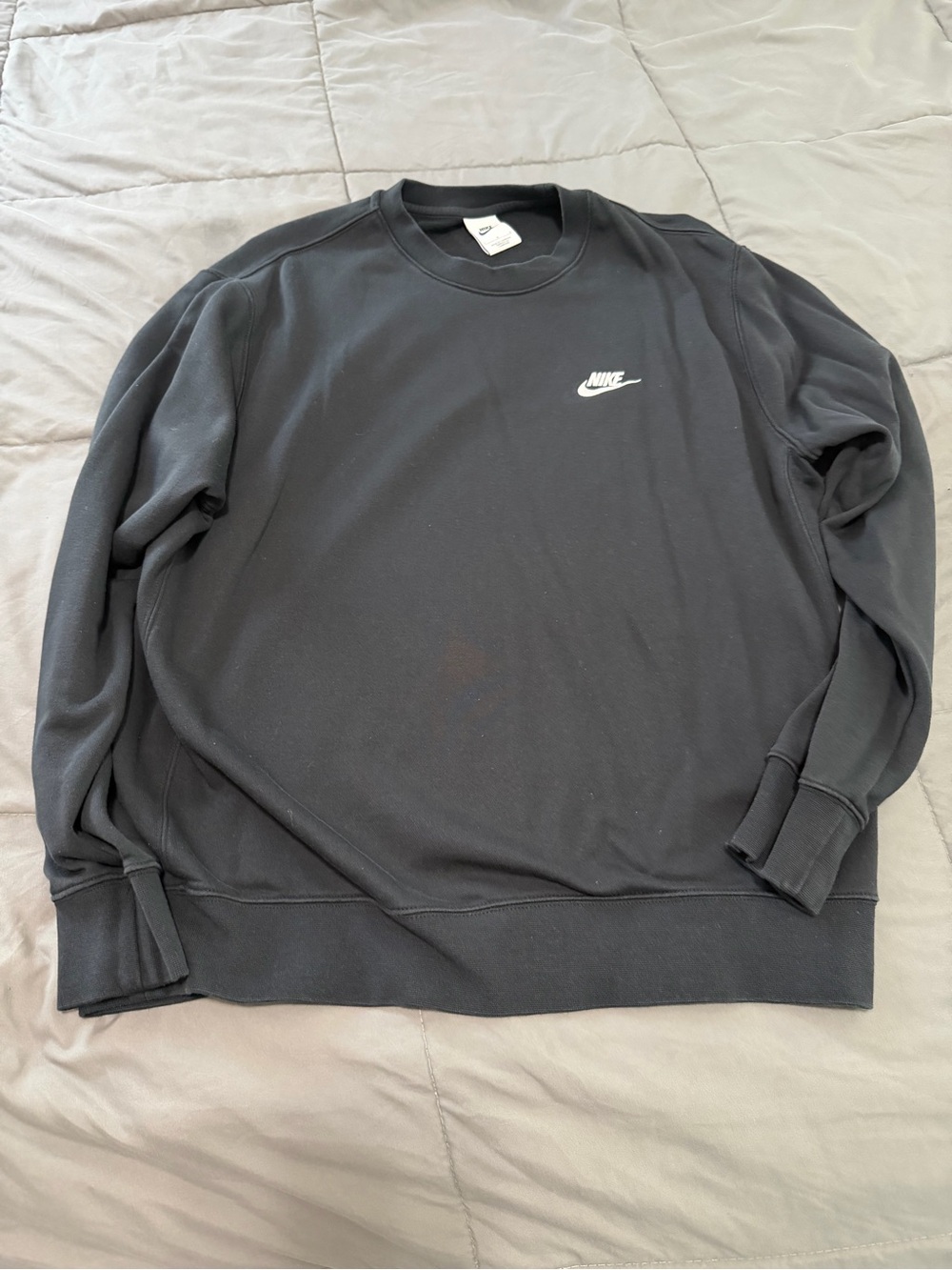 Nike Black Crewneck Sweatshirt with White Swoosh